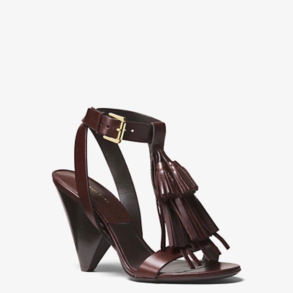 Michael Kors Collection Rumi Tassel Leather Sandals